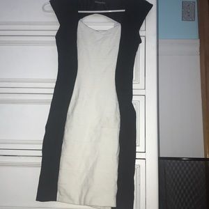 Black and white tight dress